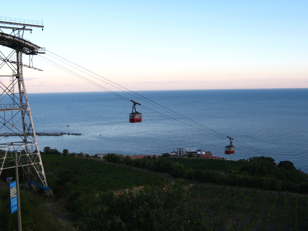 Little cable car in "Donbass"