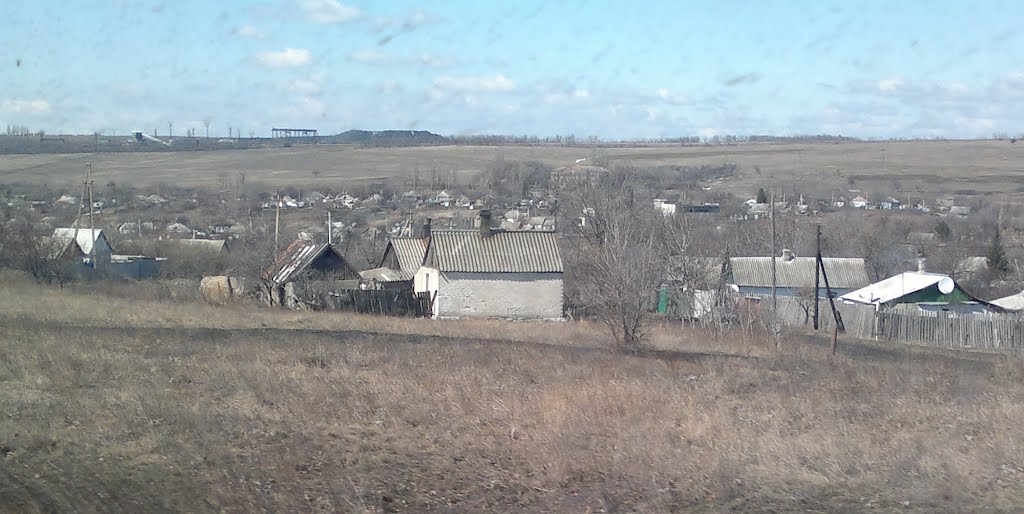 Вид на Торез со Снежного 27.03.2012
