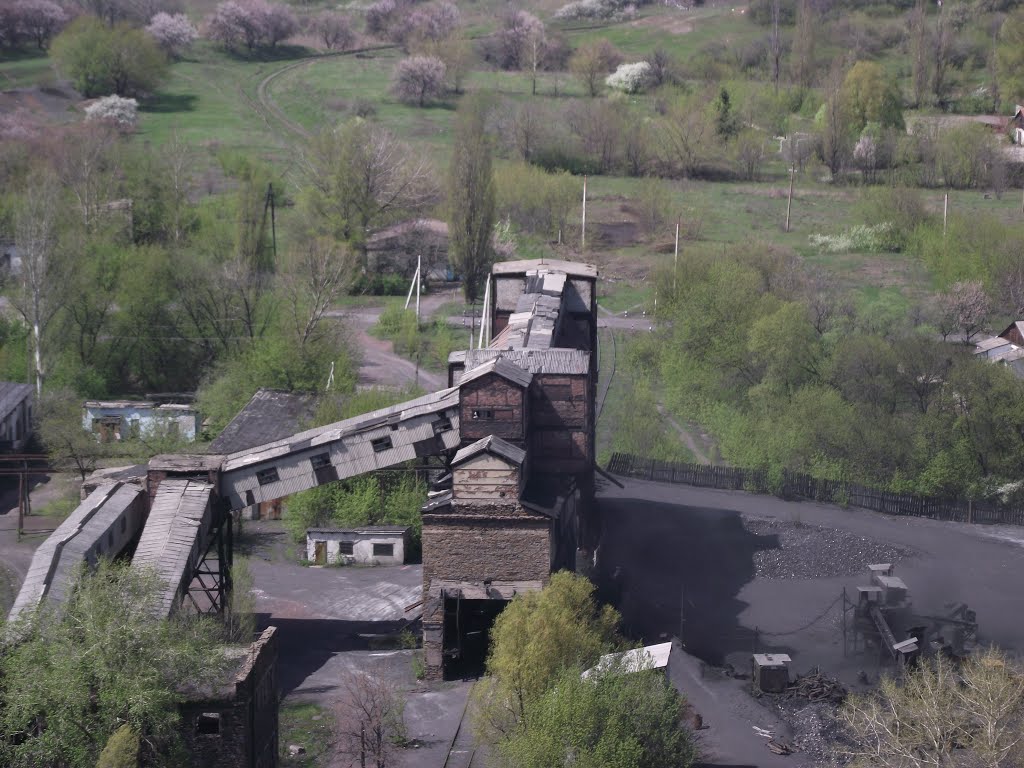 шахта Миусская с террикона
