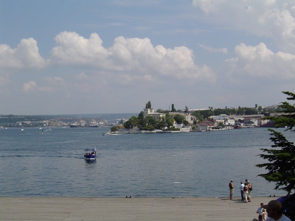 Przystan Grafska, view to the E