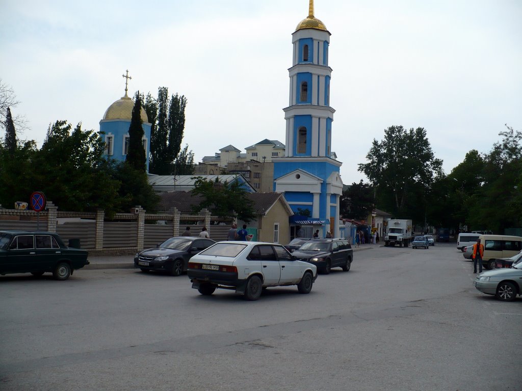 Church in Sudak. Main street, Lenin street