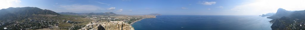 Вид с Генуэзской крепости, панорама на 360°, июль 2004
