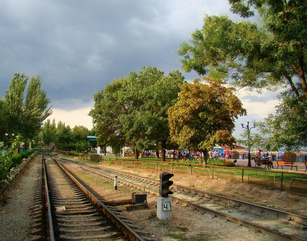 Феодосія - залізниця в серці курорту, Feodosia - gauge, Феодосия - колии