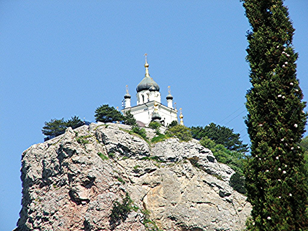 Krim - Jailagebirge - Forosski-Kirche - dient gleichzeitig als Leuchtturm!