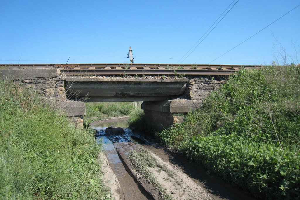 ЖД "мост". A rail way "bridge".