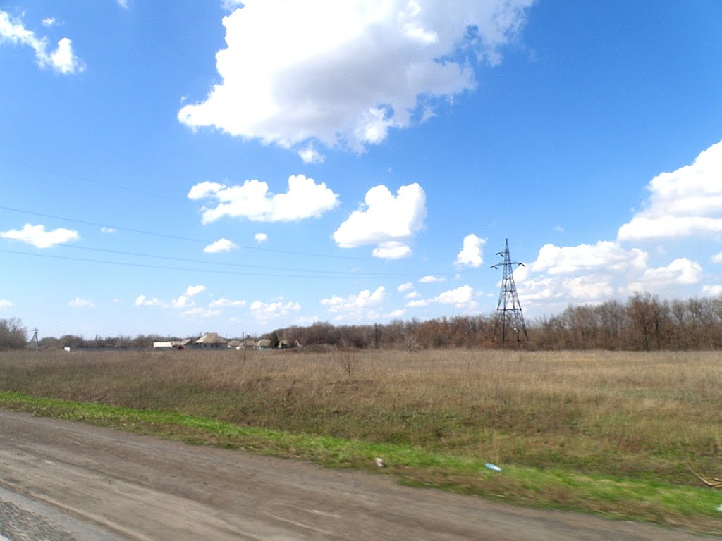 Одинокая анкерная опора.