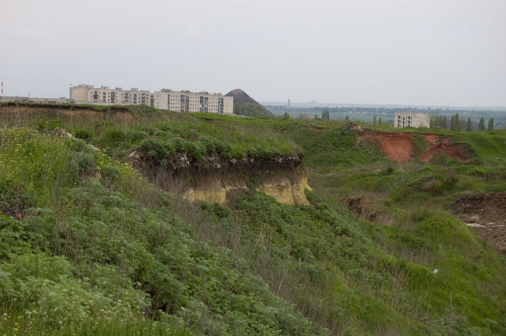 Ravine and Buildings