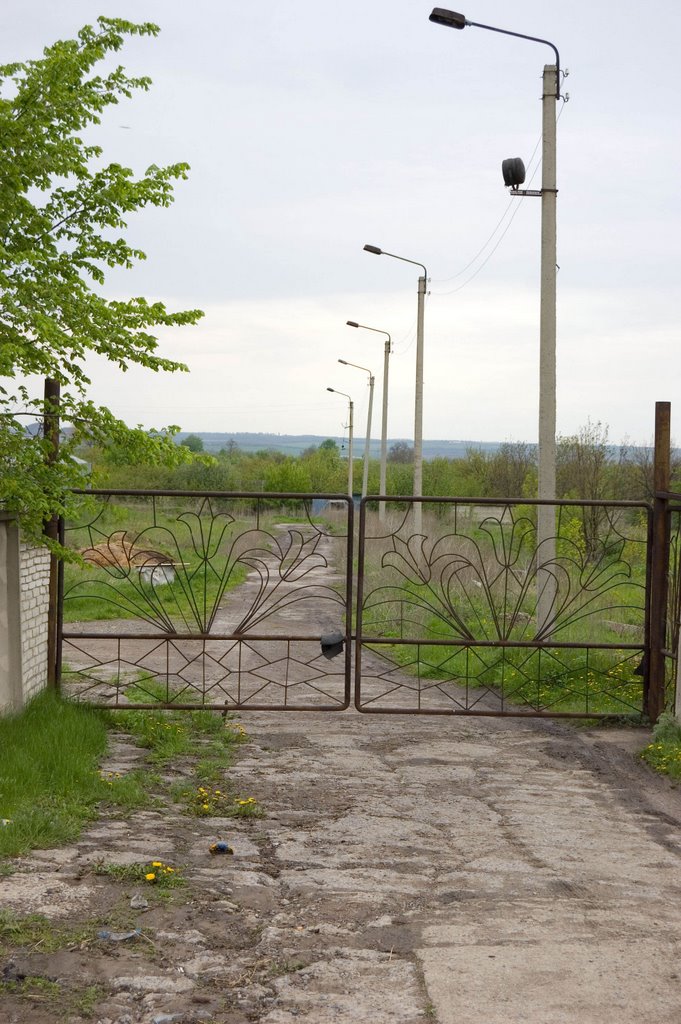Old gates and road
