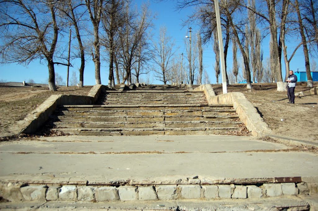 городской пляж, ступени