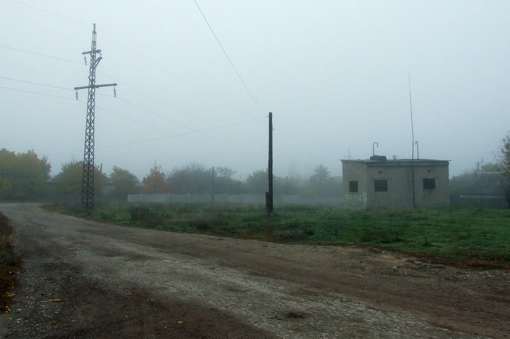 Туманное утро в начале осени