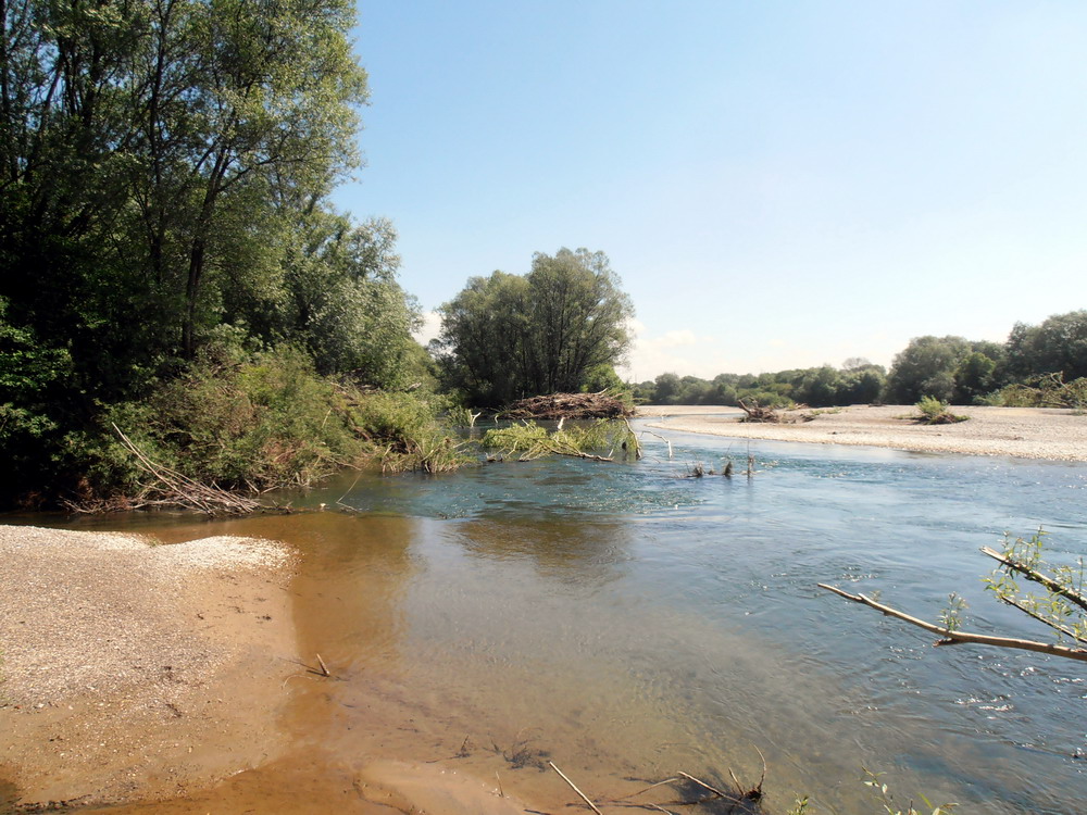 The Stryi river near Zhydachiv town
