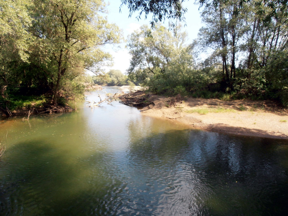 The Stryi river near Zhydachiv town
