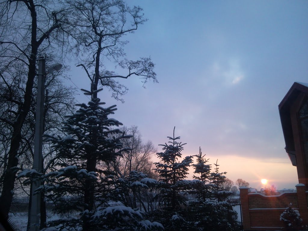 Пустомити, грудень-захід  / winter sunset