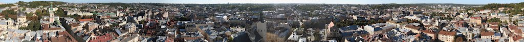 м. Львів. Панорама міста з вежі ратуші.