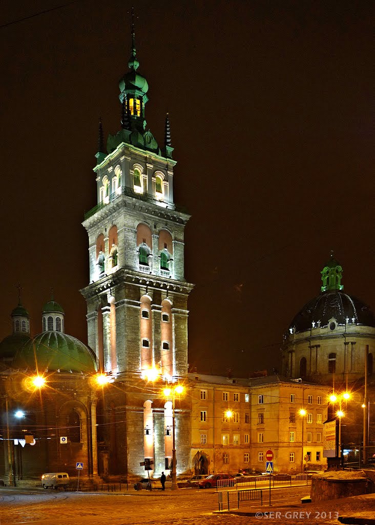 Dormition Church at night