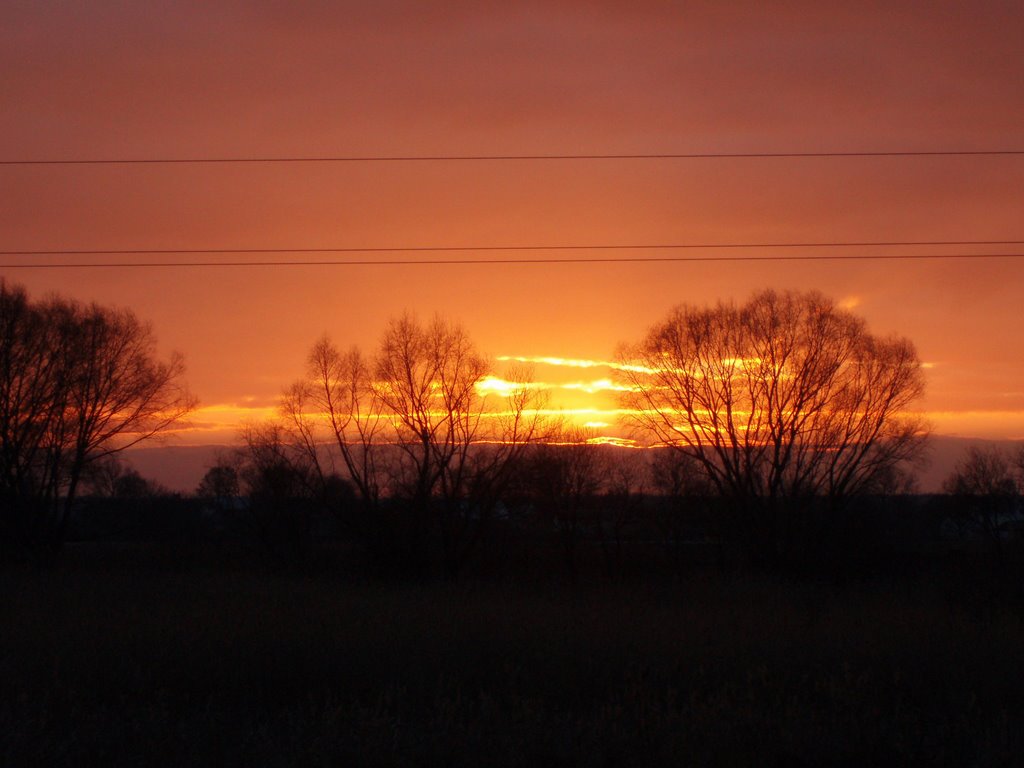 Захід сонця в Пустомитах - Sunset in Pustomyty