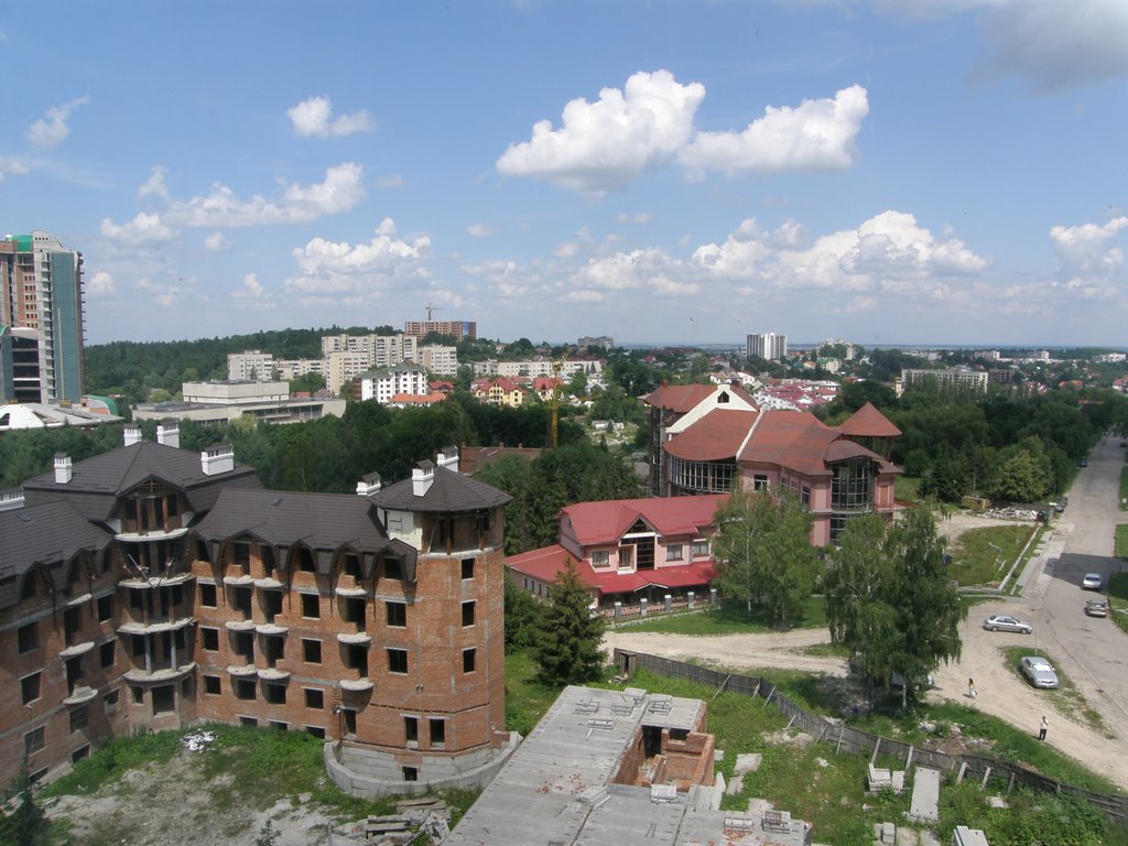 Вид Трускавца из окна водолечебницы