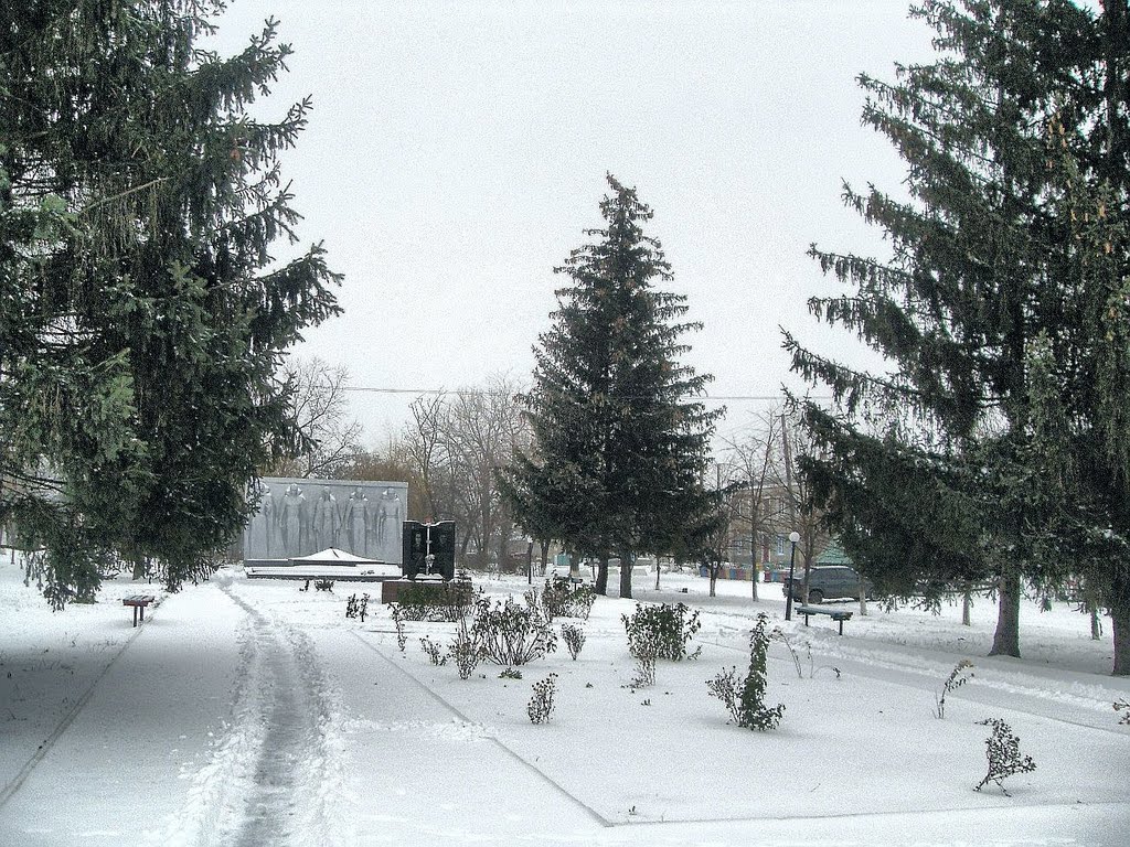 Доманевка. первый снег.