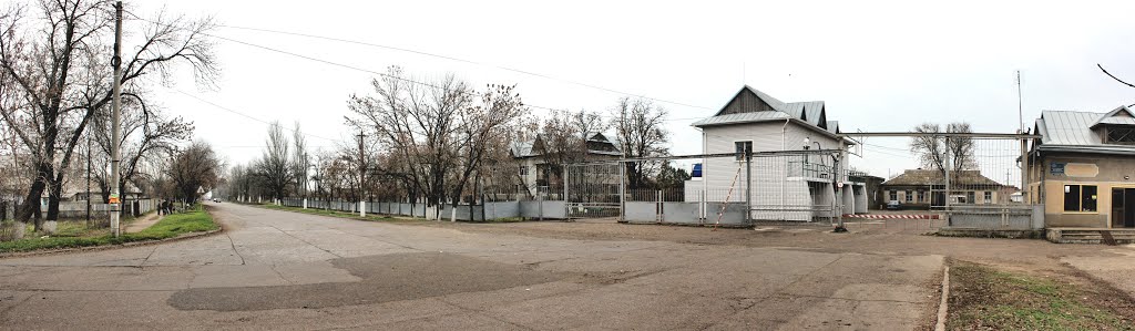 Поворот улицы Ленина у элеватора в Снигирёвке.