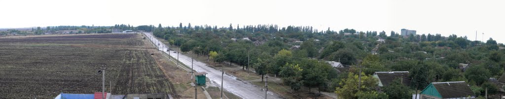 Панорама окраины после дождя с 5-го этажа 33 дома