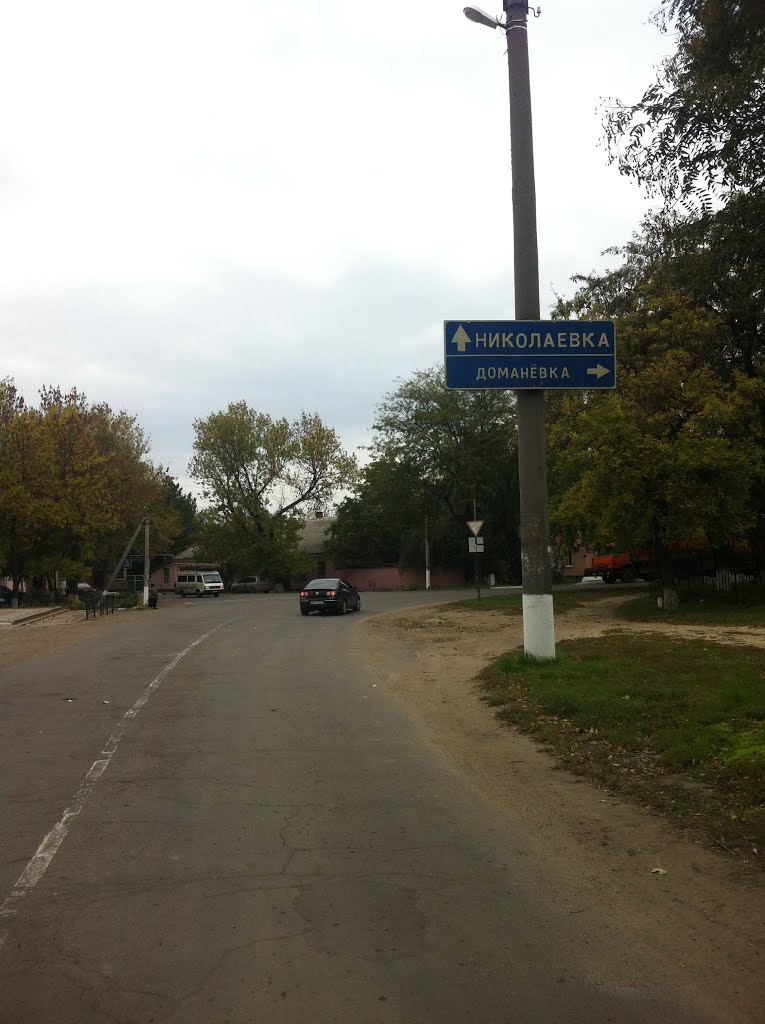 Указатели на Николаевку и Доманевку