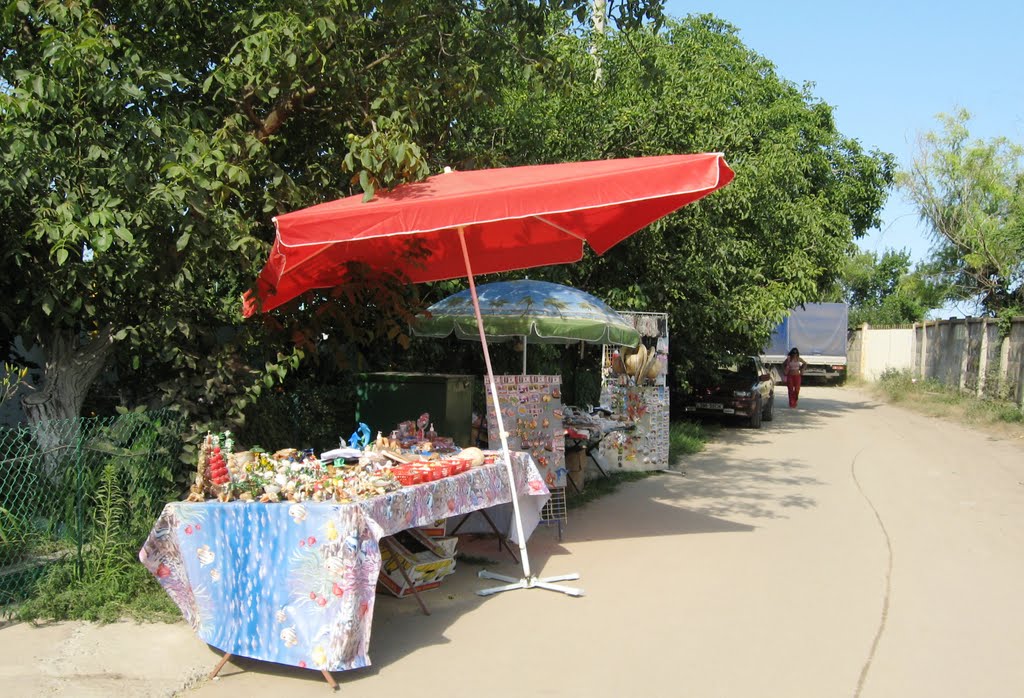 Souvenir stall in Bugovo, July 2010
