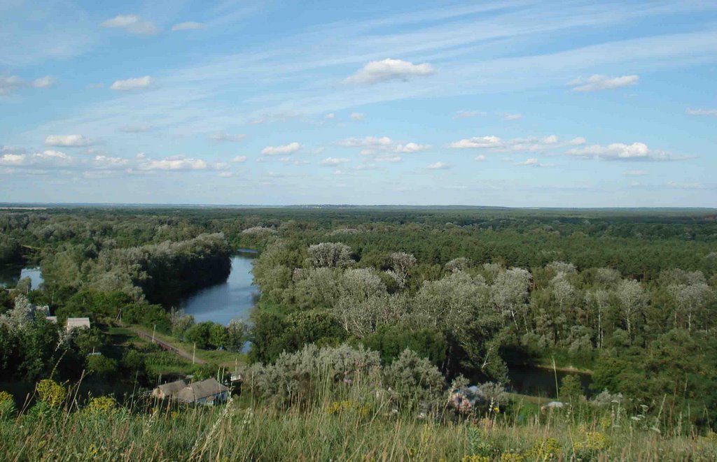 Вид с горы на р.Псел