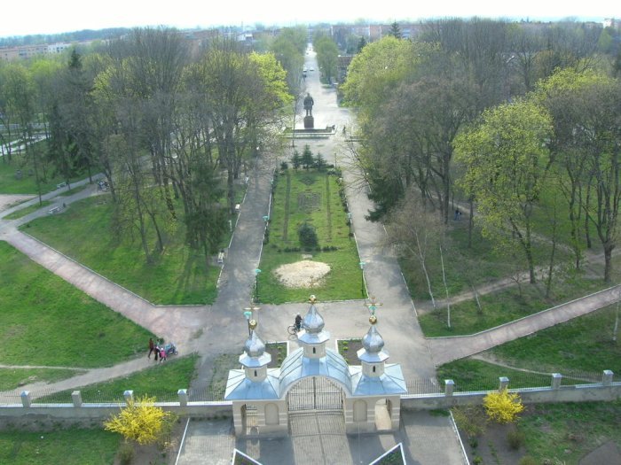 View from the temple in the direction of the post office