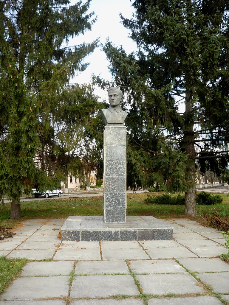 Бюст Героя Советского Союза сержанта Кагамлыка Григория Сергеевича.
