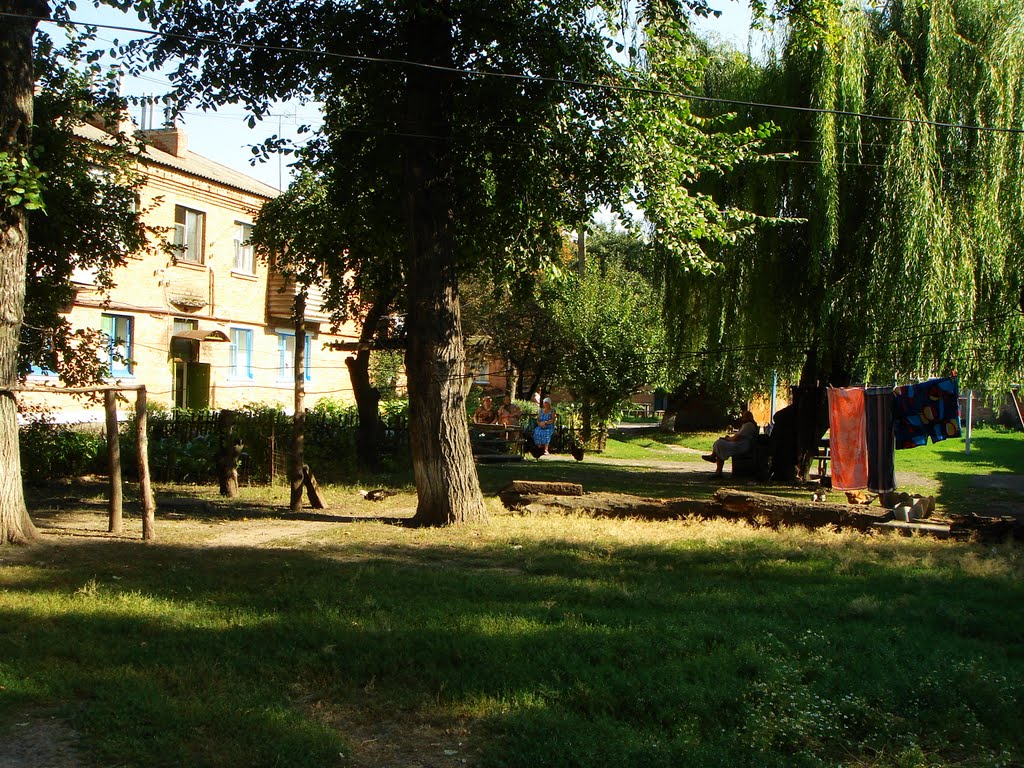 Во дворе