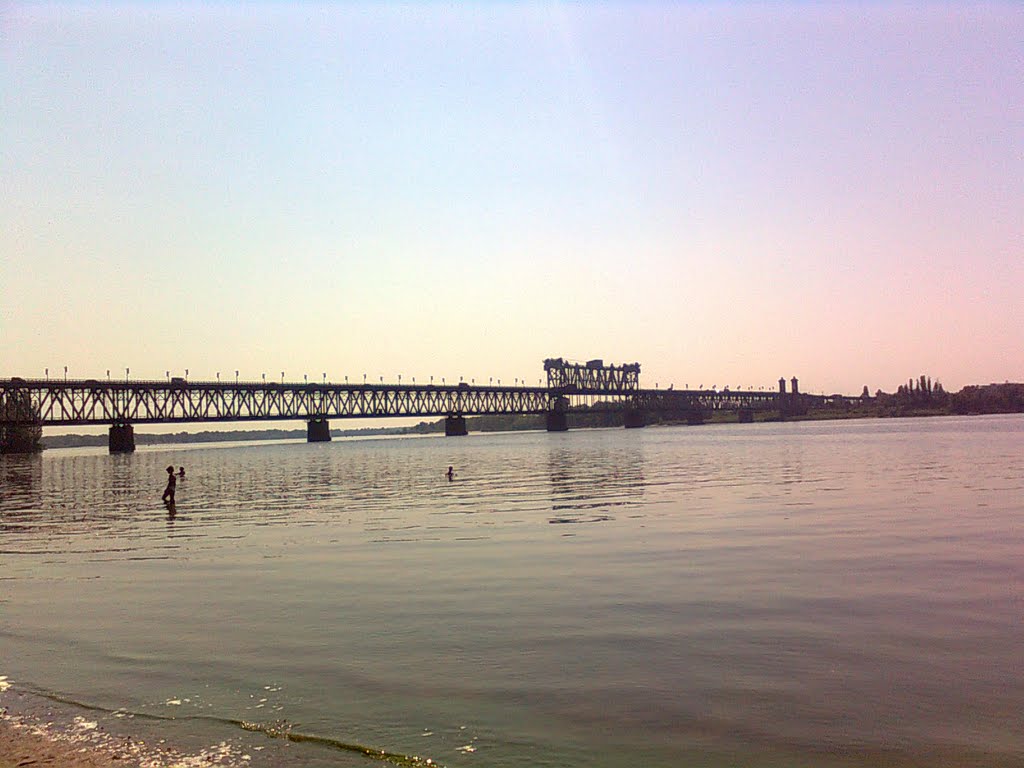 Мост через Днепр. The bridge across the Dnieper