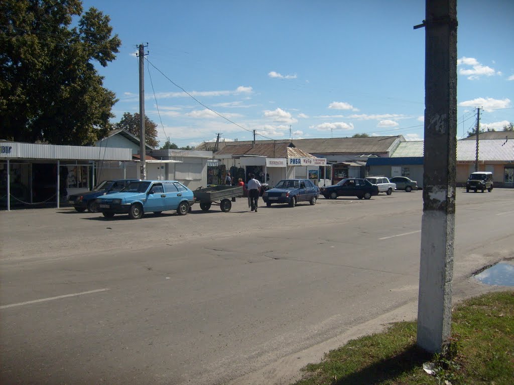Kiosky před bazarem