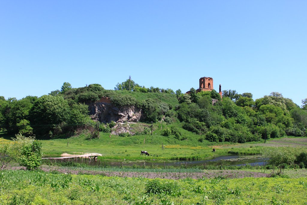 Korets. The view with the castle hill.