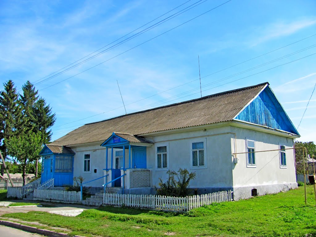 Поселковый клуб и детская библиотека в с. Новый Корец.