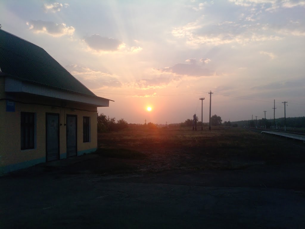 Вид с жд вокзала Краснополье на северо-запад (на Сумы) - view from the railway-station "Krasnopillya" in a north-west direction