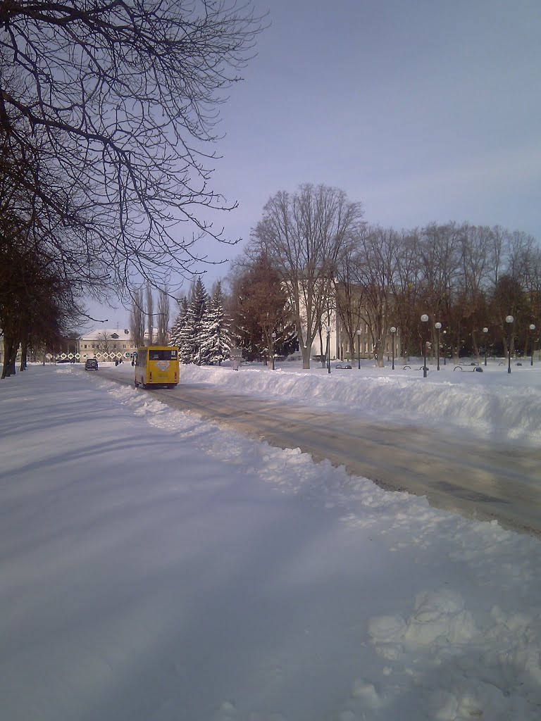 Ромны, зимний город