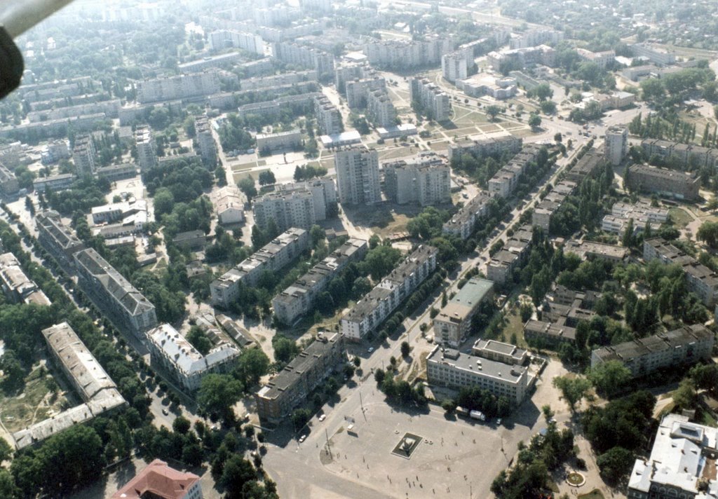 Центр Шостки с воздуха