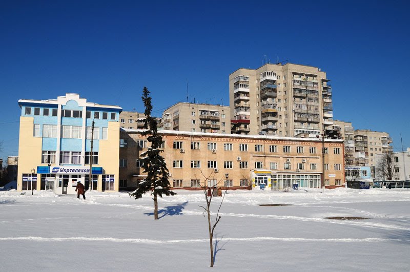 Шостка здание почтамта на площади Ленина