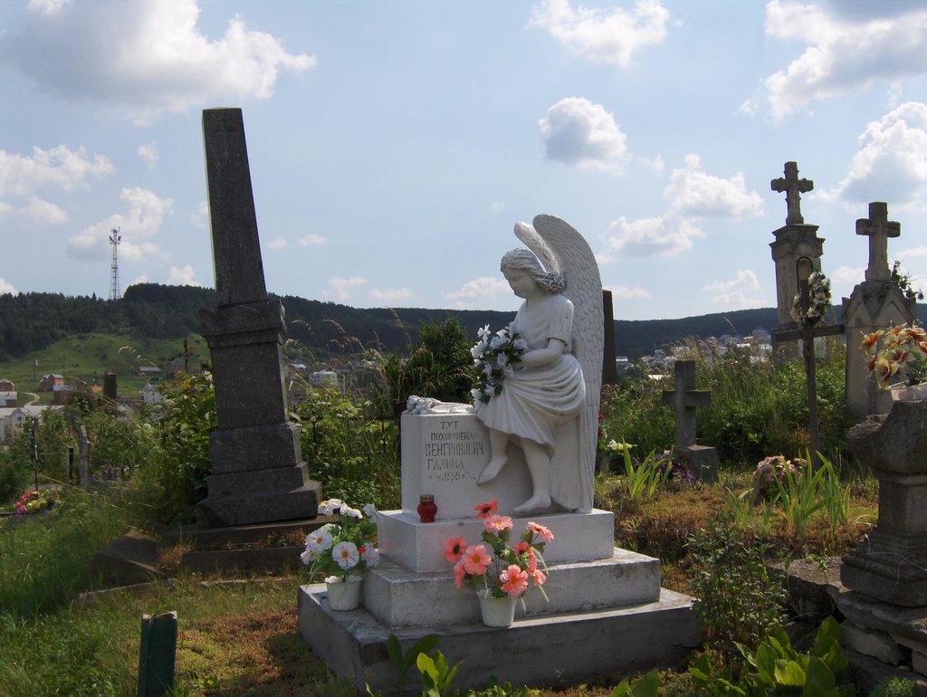 At the cemetery