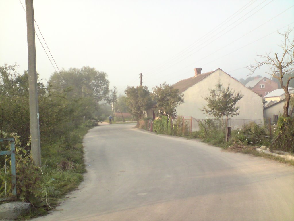 Berezhany ,early morning street scene