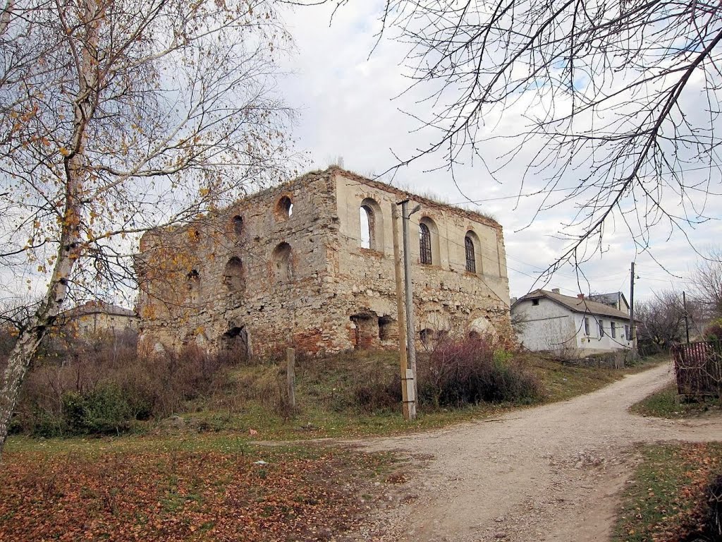 с. Гримайлів. Синагога.(XVIIст.)/Hrymayliv village. Synagogue.(XVIIст.)
