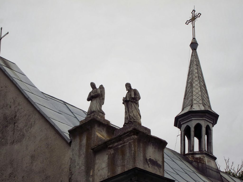 с. Буцики. Церква-костел Собору Пресвятої Богородиці.(1860р.) / Butsyky village. Church. (1860).