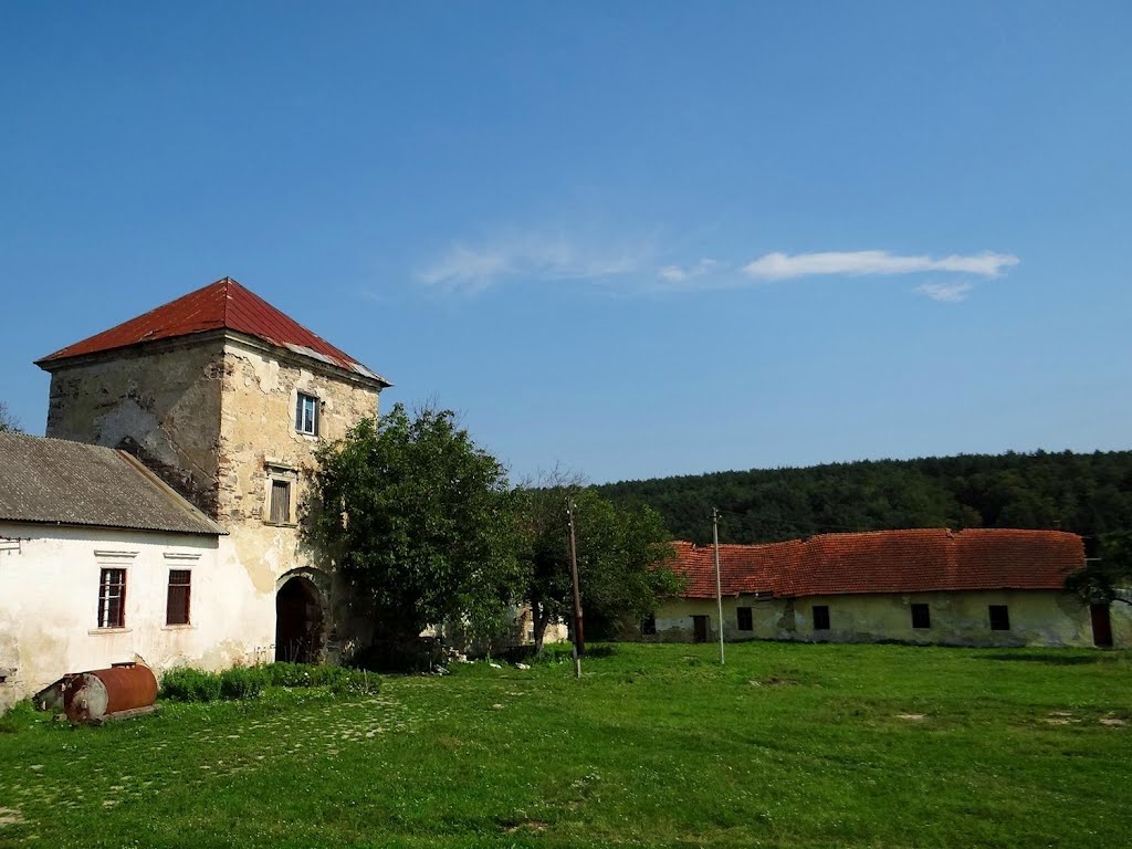 Золотий потік - замковий двір, Zolotyi Potik - castles yard, Золотой Поток - двор замка, Potok Złoty - zamek