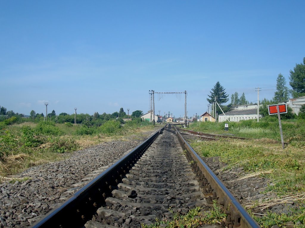 Станция Лановцы. Вид в сторону Збаража