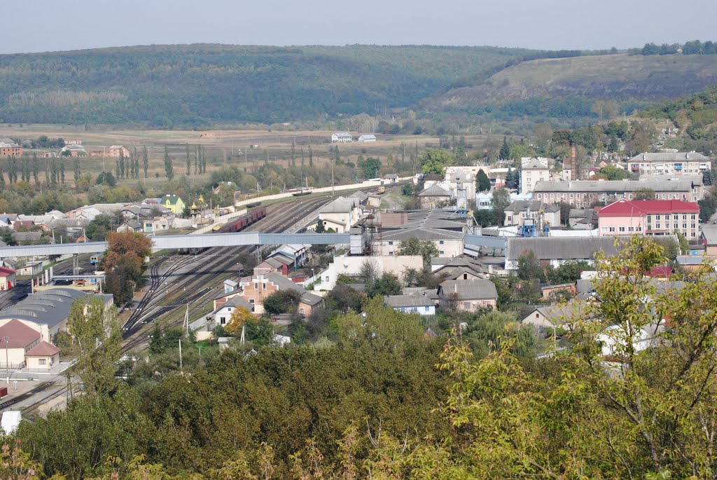 Chortkiv. Railway Station.A view from the roof of maternity home