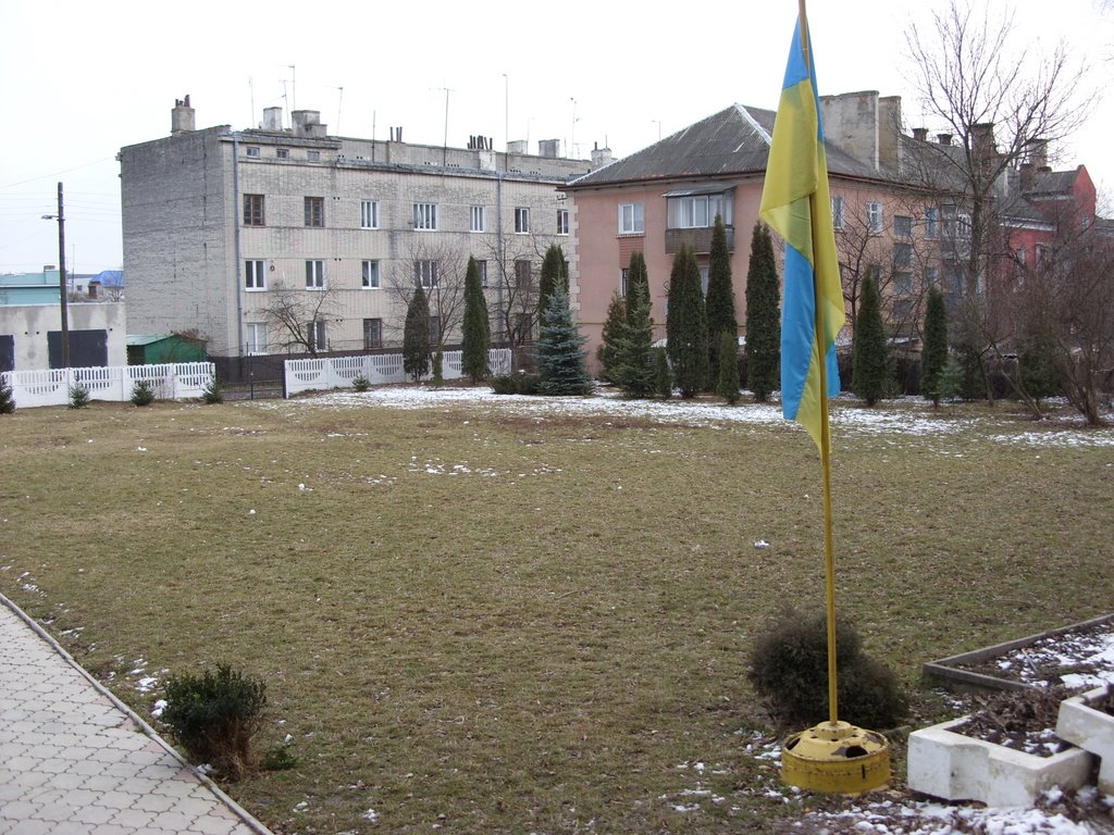 Gimnasium "Ridna shkola". Front yard.