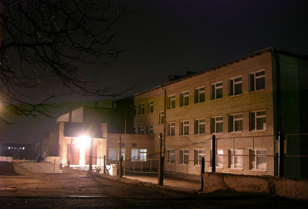 Первая школа ночью