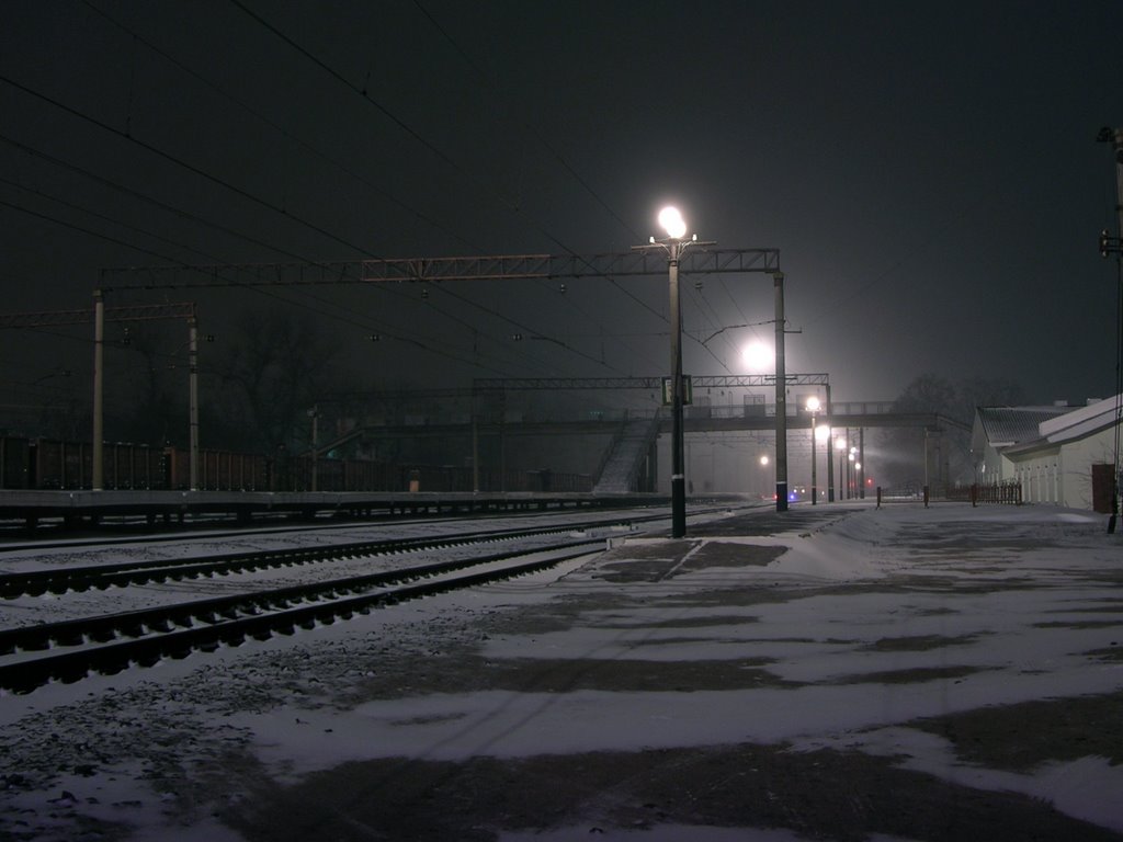 ЖД Вокзал ночью 18.12.2009 3
