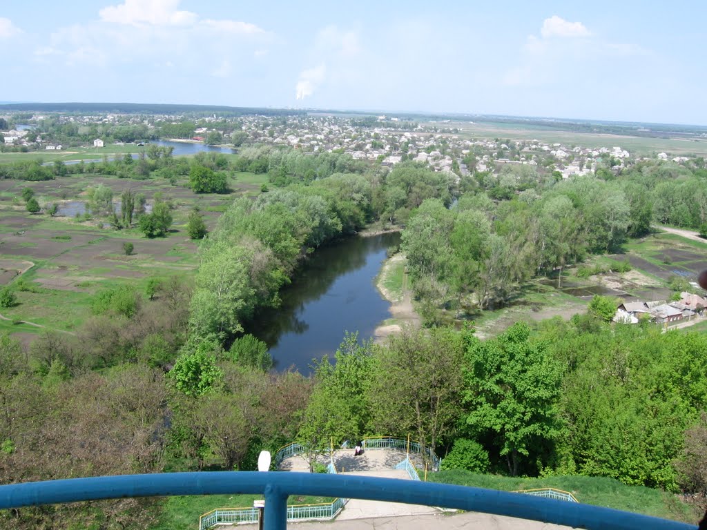 Вид на реку Балаклейка с колеса обзора (14.05.2006)
