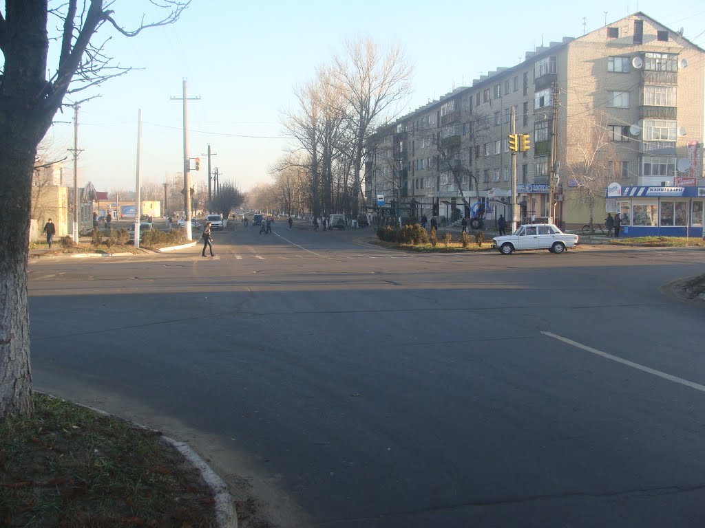 перекресток на 14-ом Вид в сторону "Китайки" (2010.11.15)